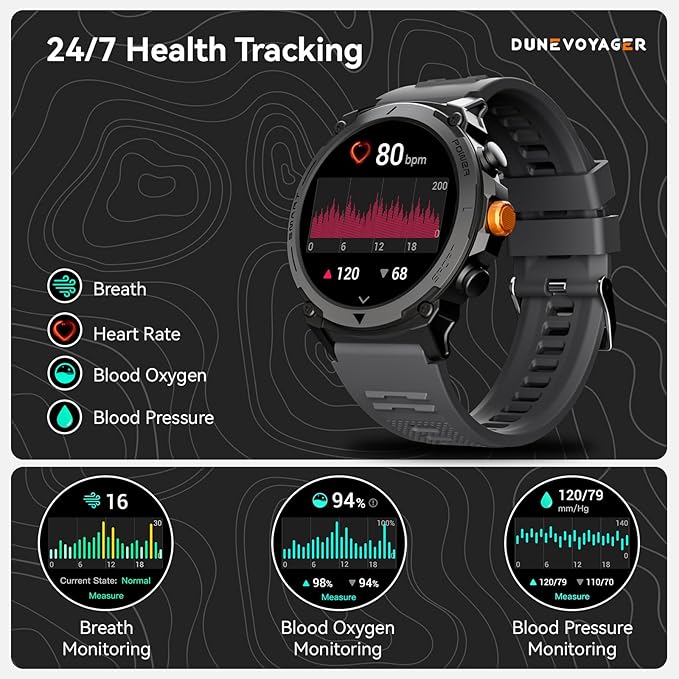 Smart Watch IP 68 Waterproof Answer Call, Supports the Arabic language Compatible with iPhone Android Phone, Answer and Make a Call, Fitness Tracker Heart Rate Monitor Watch (DV-SW4 Pro)
