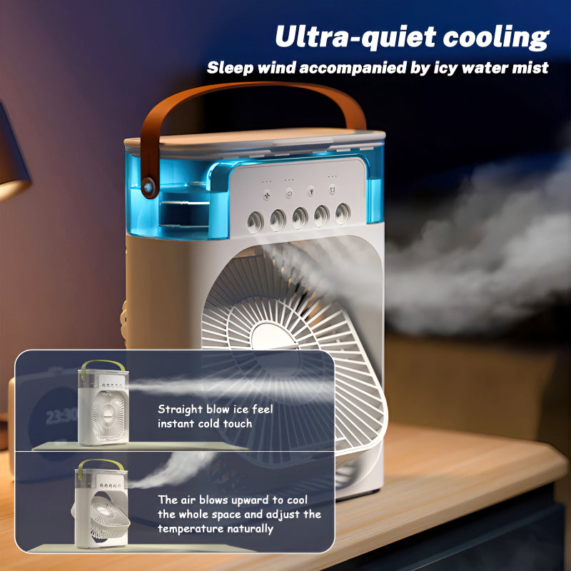 Portable Air Conditioner Fan, LED Lamp, Humidifier and Purifier 4 in 1