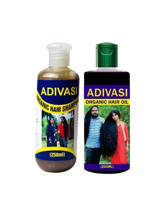 Adivasi Organic Hair Care Combo – Hair Oil & Hair Shampoo