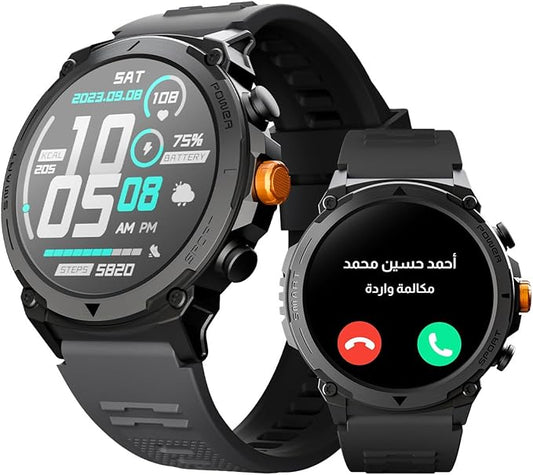 Smart Watch IP 68 Waterproof Answer Call, Supports the Arabic language Compatible with iPhone Android Phone, Answer and Make a Call, Fitness Tracker Heart Rate Monitor Watch (DV-SW4 Pro)